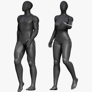 Rigged Male and Female Action Figure