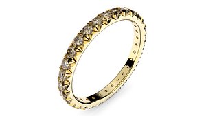 3d model french pave band
