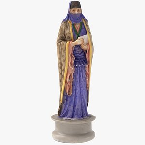 chess piece queen black model