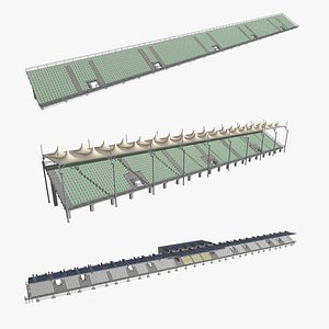 3D Grandstands Imola Circuit model