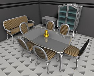 3d dinning set kitchen table