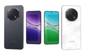 3D OPPO F29 Pro 5G Granite Black And Marble White Low Poly