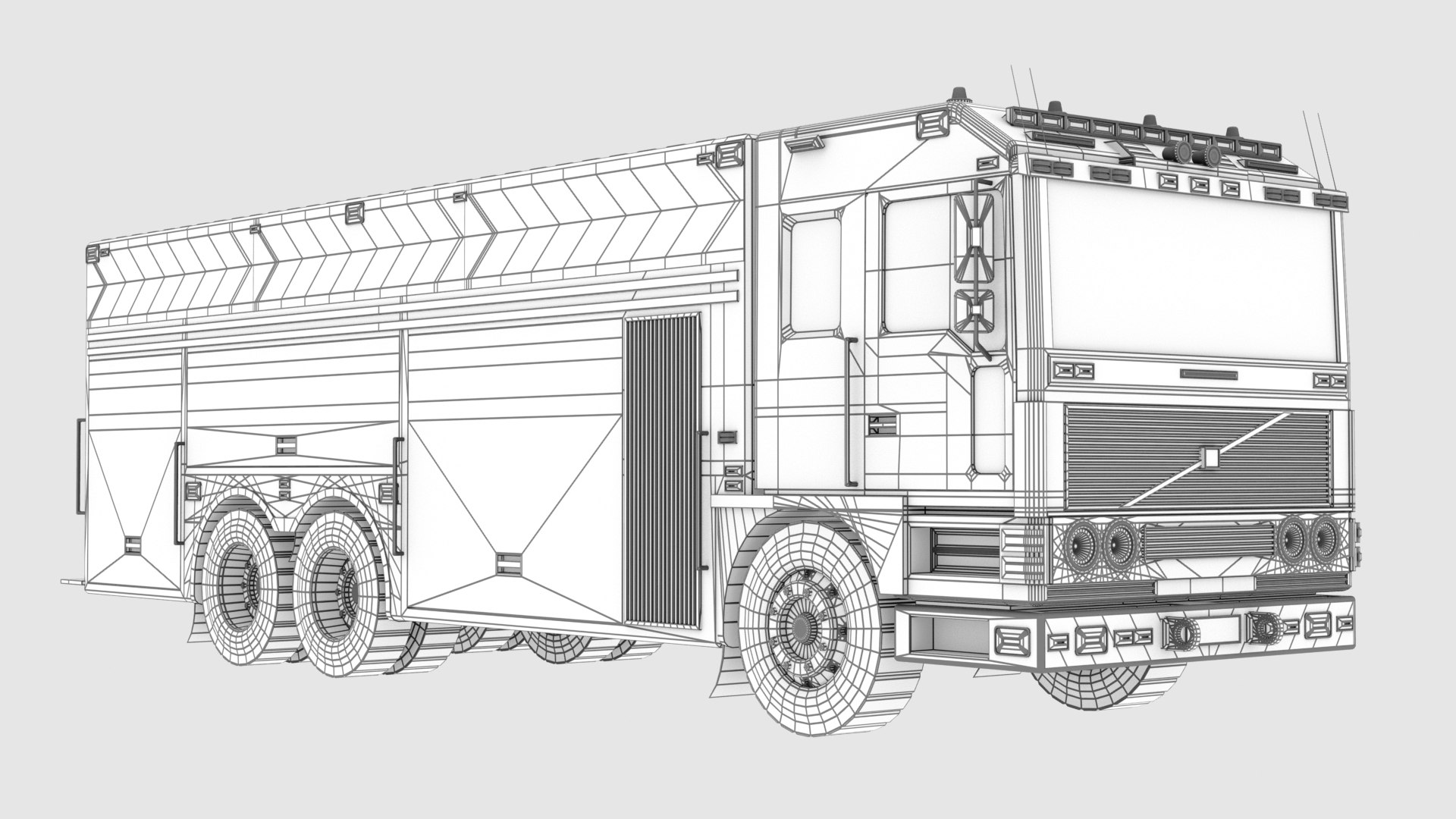 3D Rescue Fire Engine Truck 6x6 Unit Model - TurboSquid 1721442