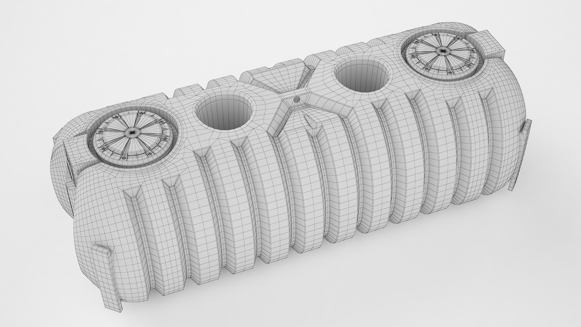 3D Model Low Profile Plastic Septic Tank 03 - TurboSquid 2058703