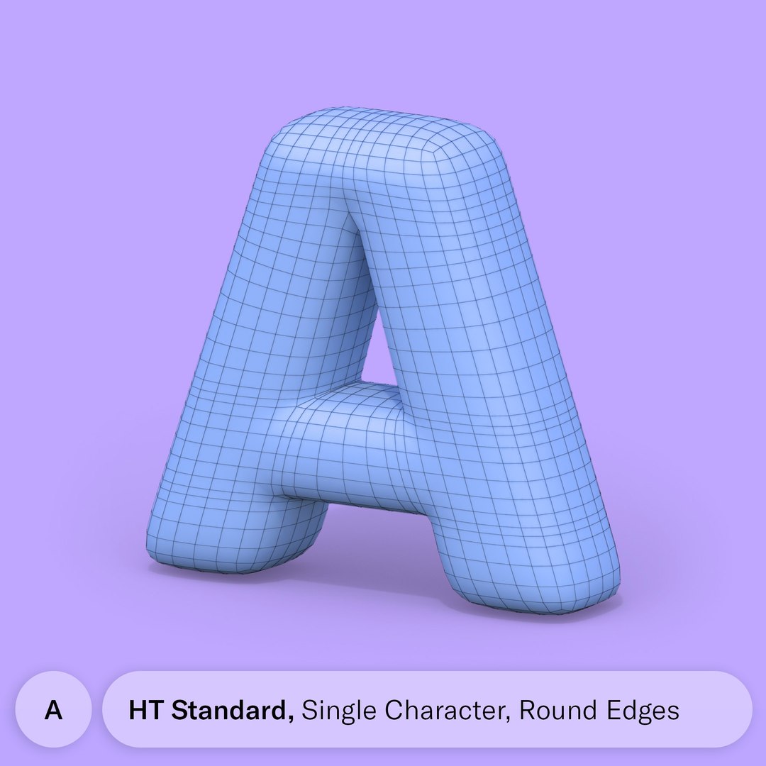 Ht Standard Font Hard 3D Model - TurboSquid 1420735