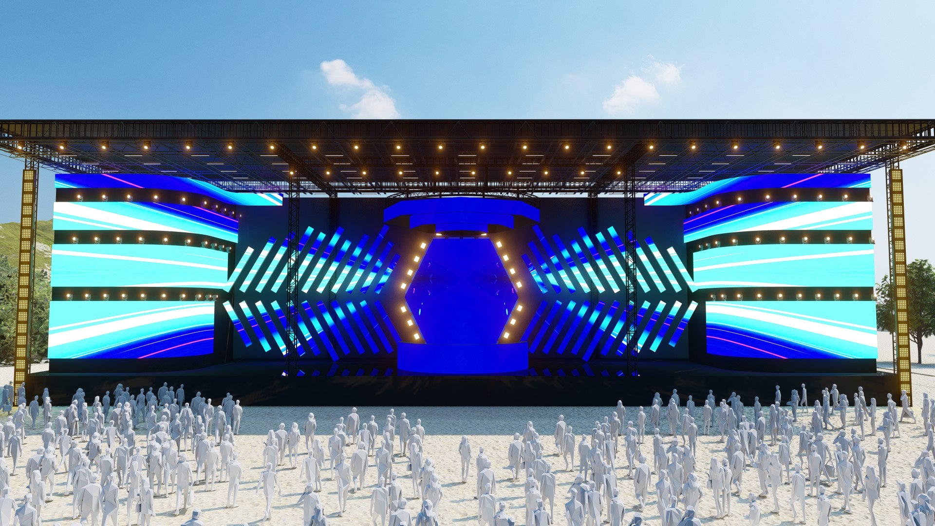 Concert Scene 2 Model - TurboSquid 2196014