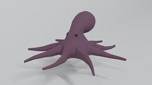 octopus cartoon 3D model
