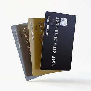 3D model Bank ATM Credit Cards