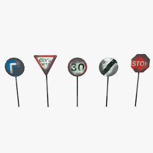 road signs 3d 3ds