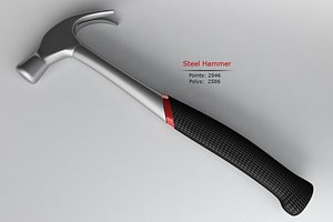 steel hammer 3d model