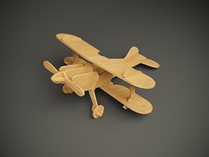 3D Wood aircraft model for cnc machine