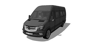 Benz sprinter Airstream 3d model