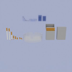 Pack of Cigarettes 3D model