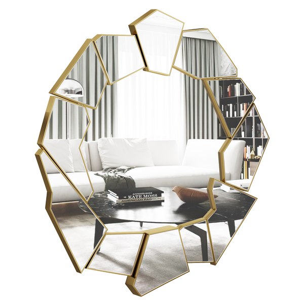 modelo 3d CRACKLE ROUND MIRROR - TurboSquid 1940244