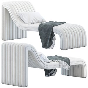 West Elm Anniina Chaise 3D model