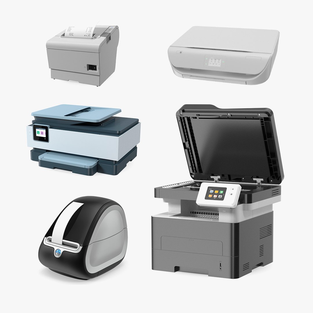 Multifunction Printers Collection 3 3D model preview