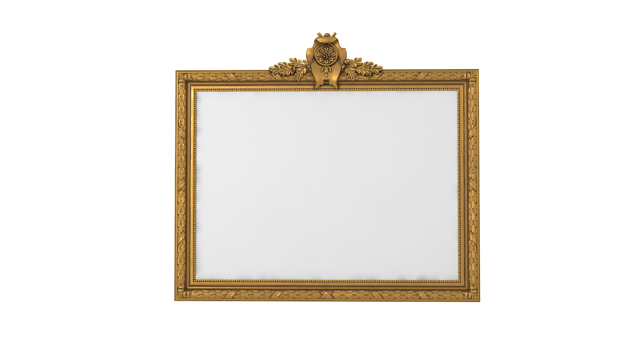 3D realistic baroque picture frame model TurboSquid 1503508