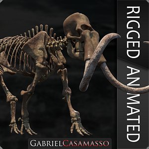 Woollly Mammoth Complete Skeleton System Animated