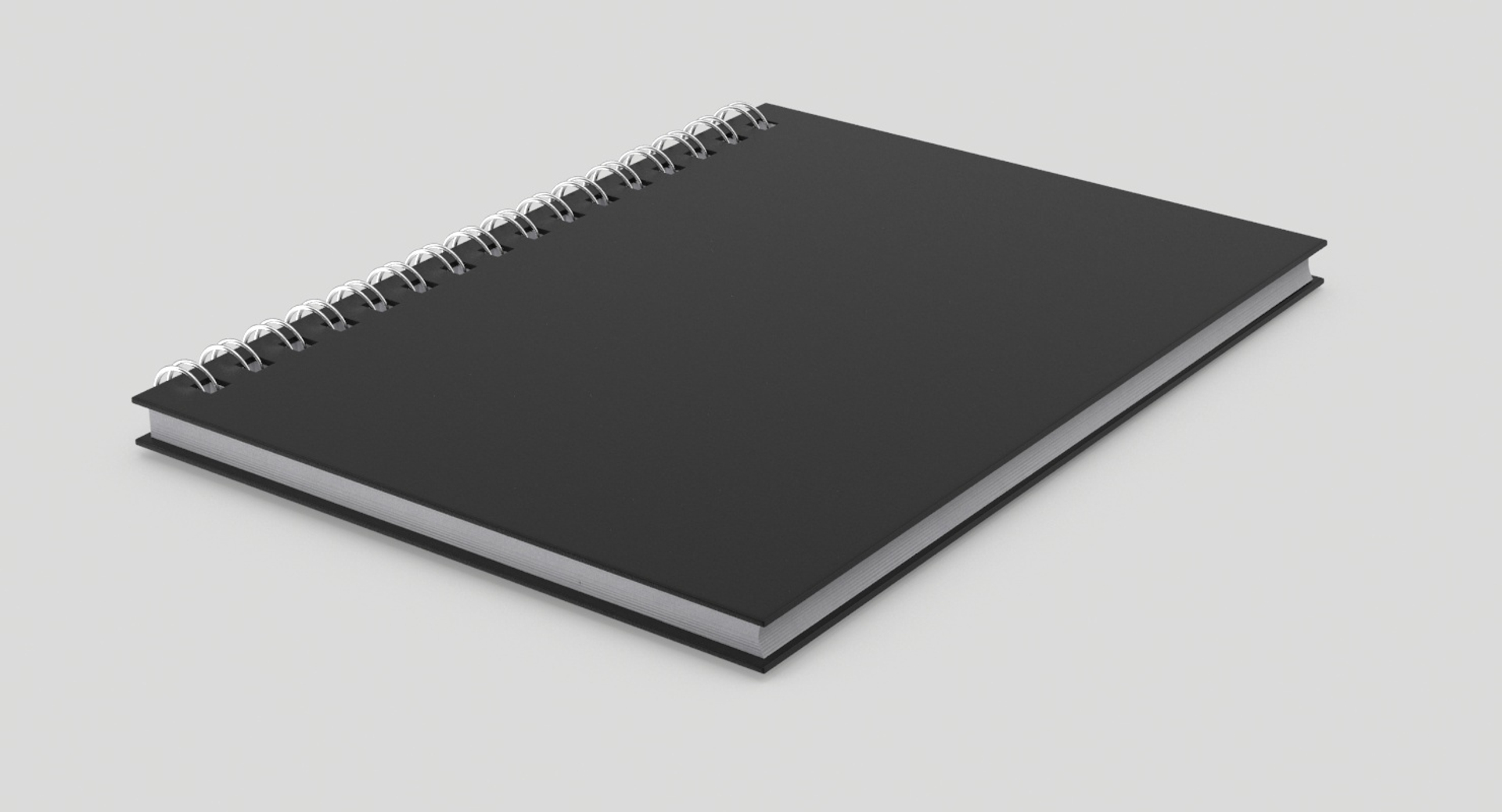 3d model ringed sketchbook closed