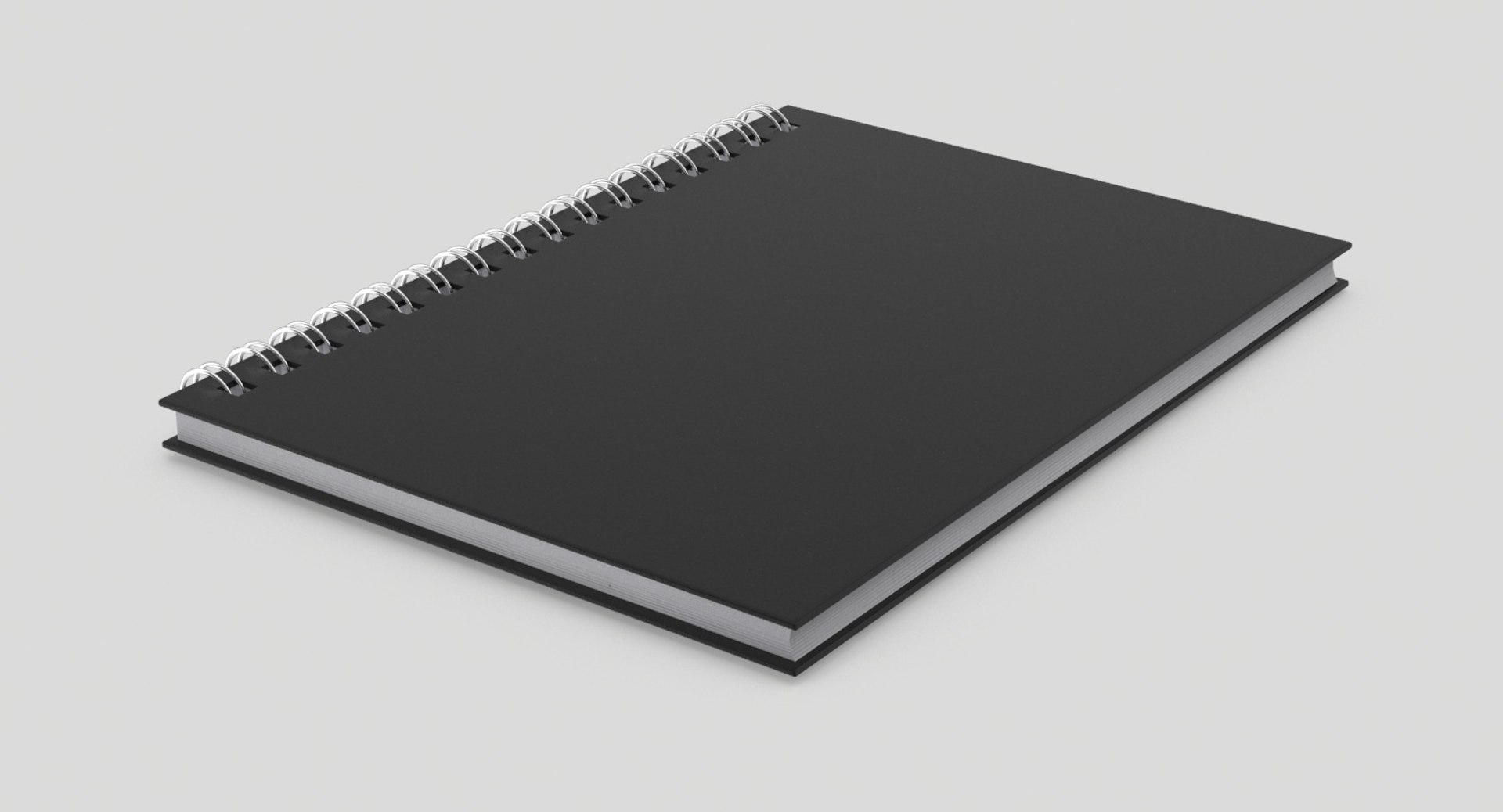 3d model ringed sketchbook closed