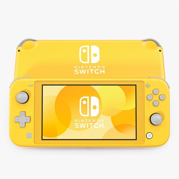 nintendo switch lite yellow 3D