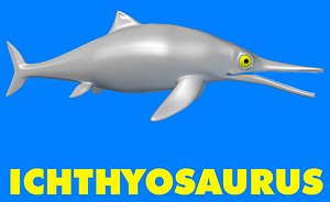 3d ichthyosaurus dinosaur