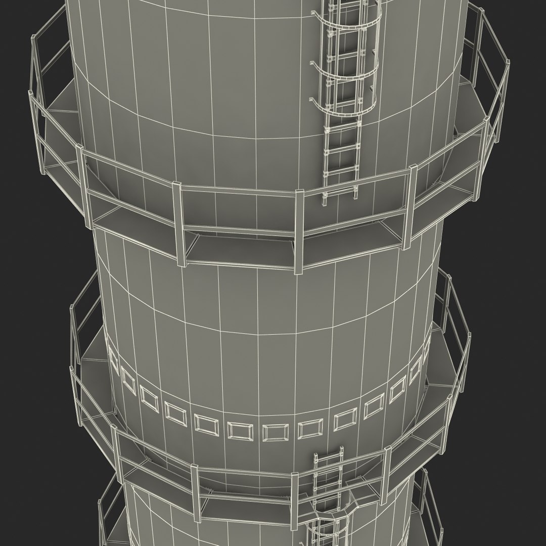 3d Industrial Tower Grain Dryers Model