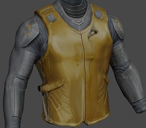 3D bodyarmorgoldenplateing4kqulity model