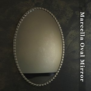 3d model marcella oval mirror