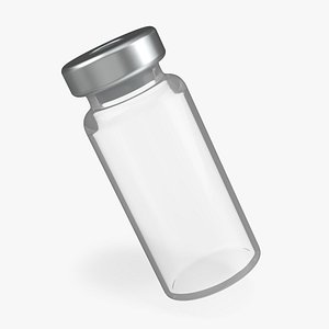3D Sterile 10ml Vial with Rubber Stopper model