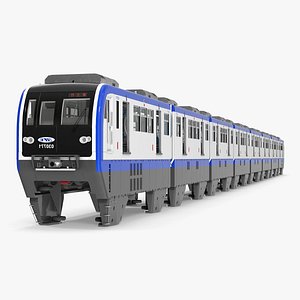 3D Chongqing Monorail Train Rigged for Maya model
