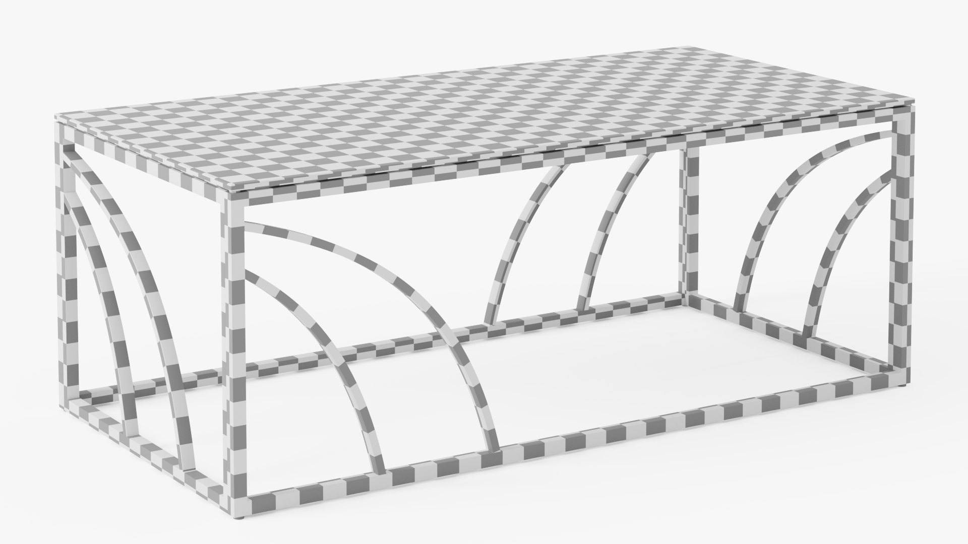 3D Rectangular Chrome Coffee Table With Glass Top TurboSquid 1827880