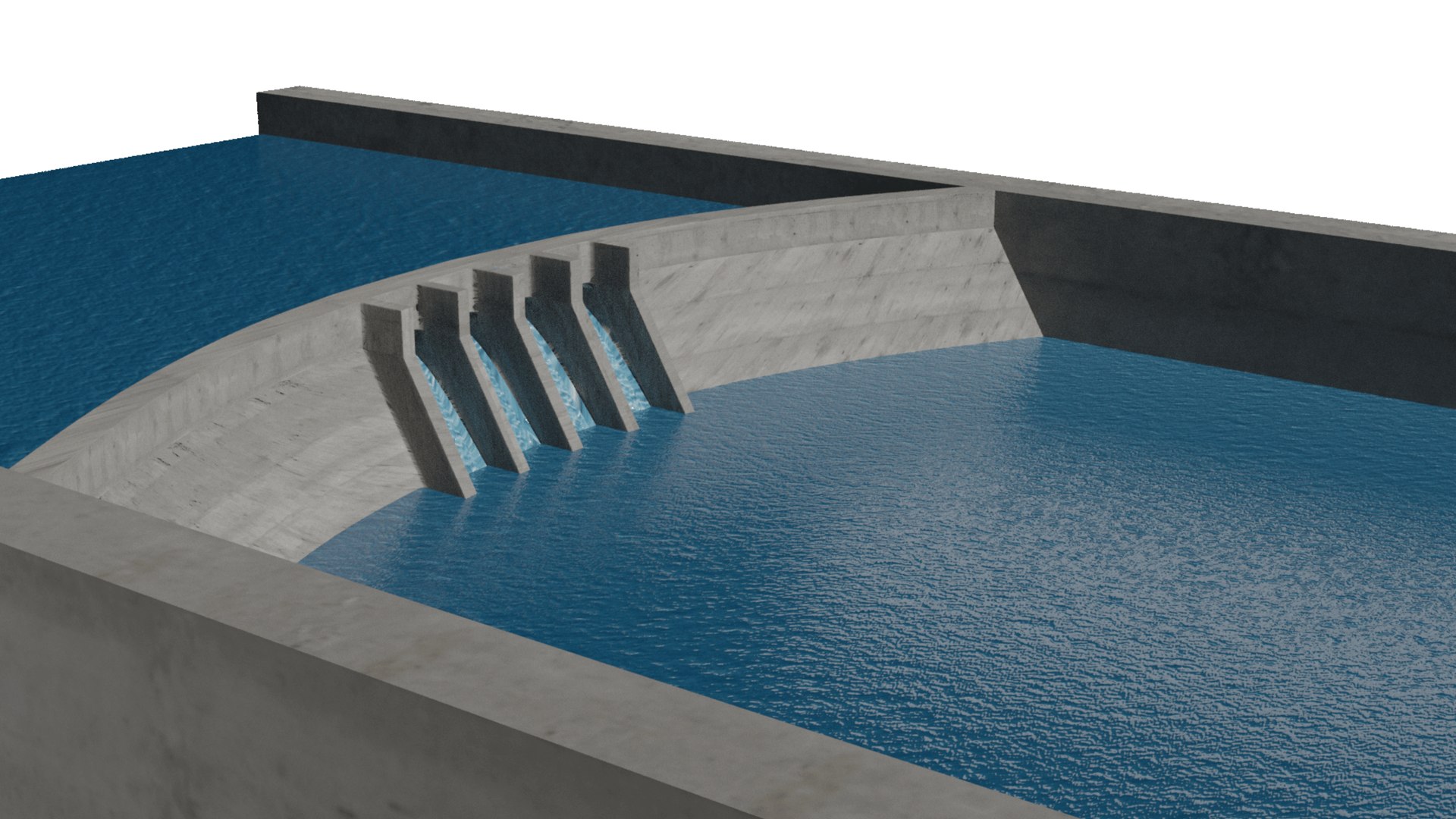 3D Dam 3D Model - TurboSquid 2245100