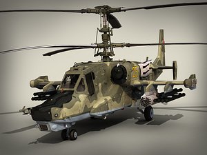 3d russian attack helicopter ka-50 model
