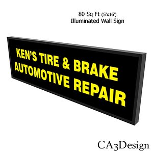 5ftx16ft Illum Wall Sign
