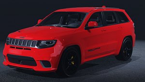 2018 Jeep Grand Cherokee Trackhawk 3D Model  The Most Powerful SUV Ever Built