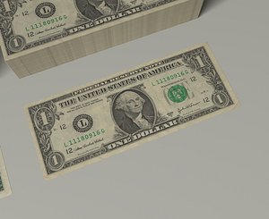 3d c4d dollar bill