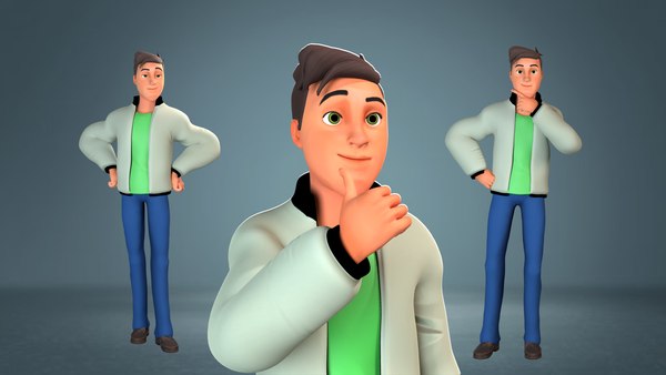 3D Cartoon man rigged