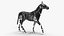 Robot horse walks 3D model