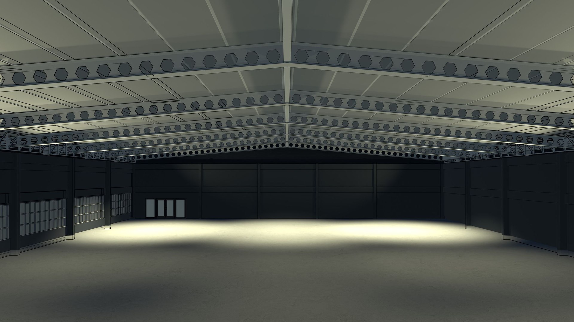 3D Warehouse With Hall Space Model - TurboSquid 2001642