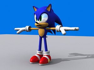 sonic hedgehog 3d model