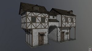 3D pbr medieval house b