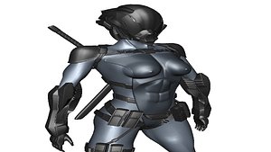 Girl Assassin Fighter 3D model