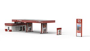 Gas station 3D model