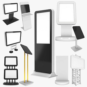 LCD Screen Stands Blank Trade Show Booth