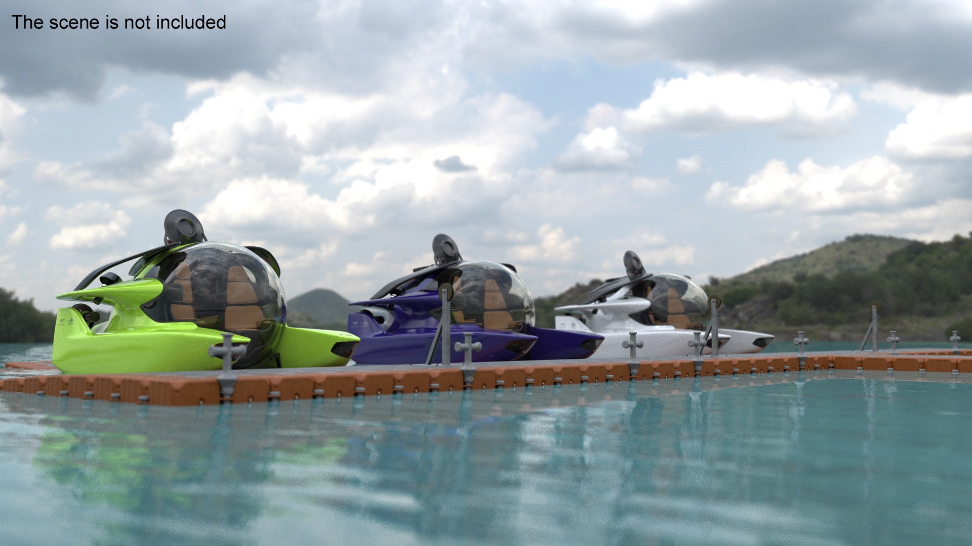 3D Model Aston Martin Submarine Floating Pontoon Cubes Rigged ...
