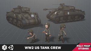 WW2 US Tankcrew 3D model