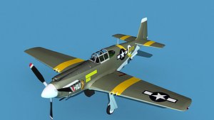 3D North American A-36A Apache V05 USAAF model