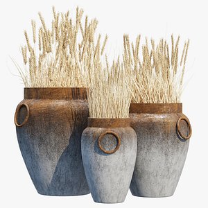 3D model argetile rustic planters