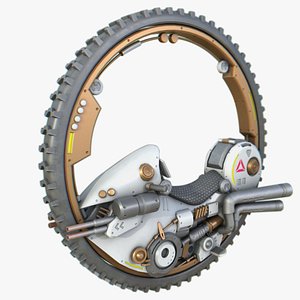 3D Mono wheel vehicle model